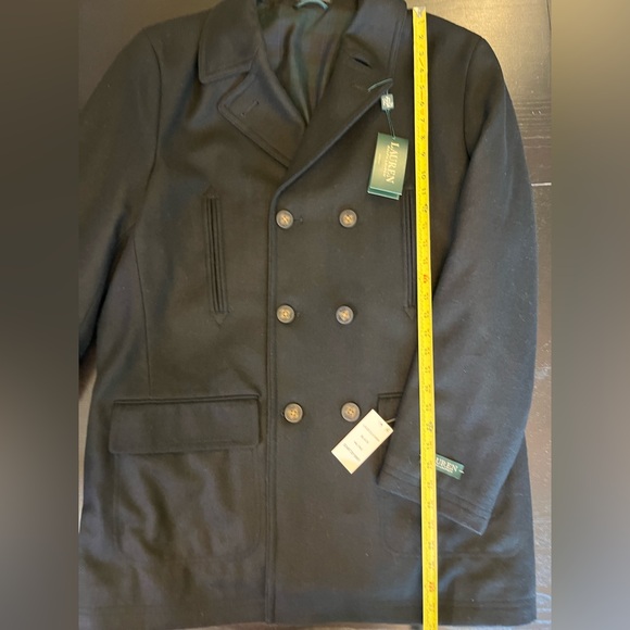 NWT 44L Ralph Lauren Wool Blend Pea Coat MSRP $350 - Picture 10 of 13